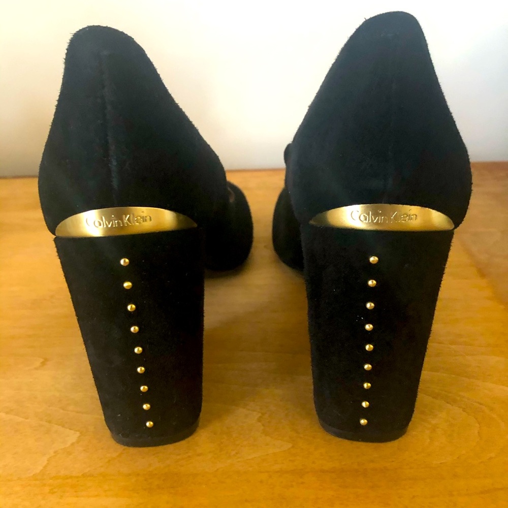Suede Calvin Klein Metal Detailed Heels